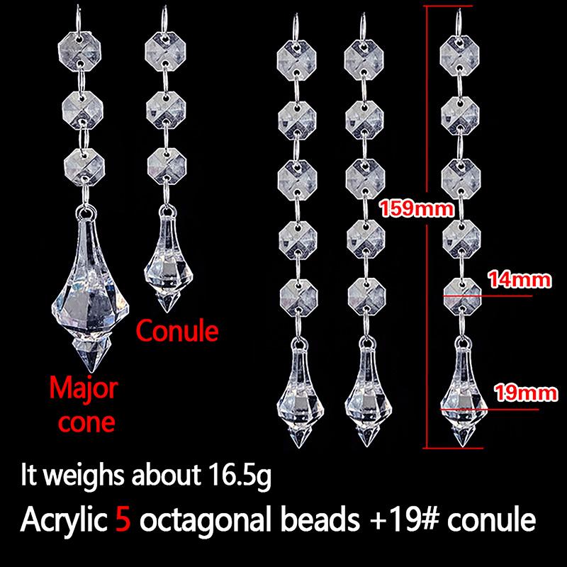 10 шт. Акриловые бусины Подвеска Гирлянда Люстра Подвесная Вечеринка Свадебное украшение Украшение стола Штора Сделай сам