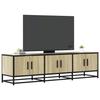 VidaXL TV Cabinet Sonoma Oak 150x35x41 Cm Engineered Wood and Metal, TV Stand, Hi-fi Cabinet, Entertainment Center, 848860