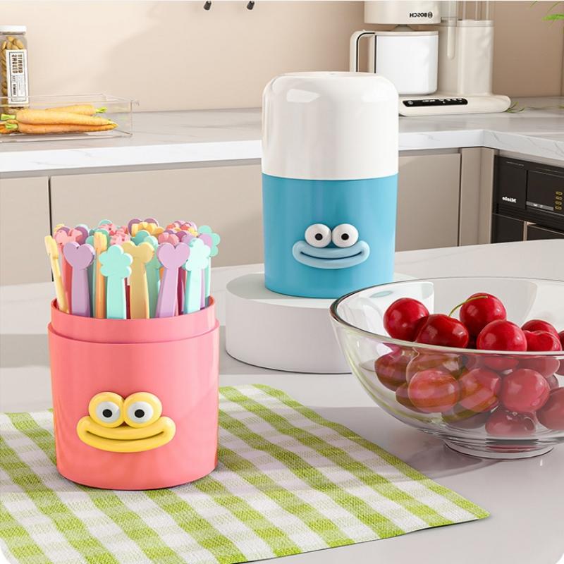 50Pcs/Box Dopamine Food Picks Mini Forks For Kids Fruit Fork Bento Box Bento Accessories Food Decoration Fork Food Picks For Kid