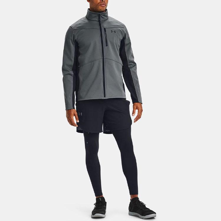 Under Armour Мужская куртка с воротником-стойкой и принтом логотипа ColdGear Infrared Серая 1321438-012