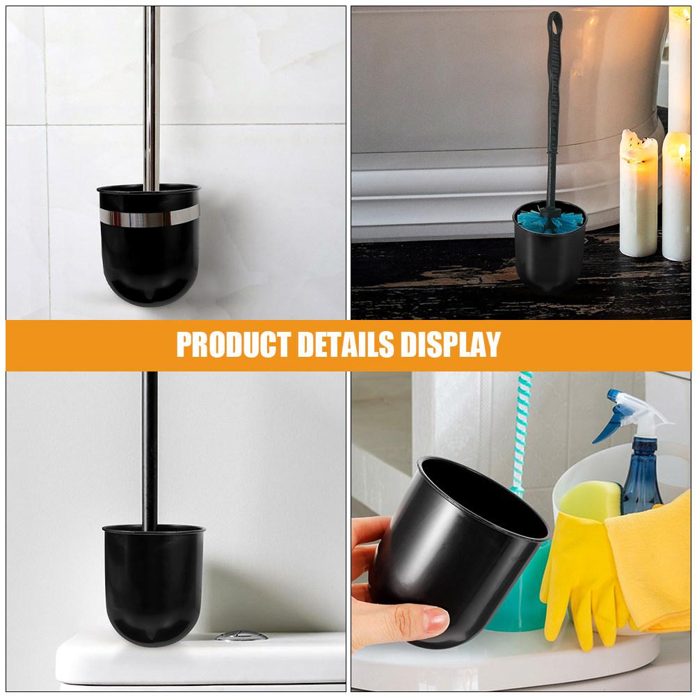 2Pcs Plastic Toilet Brush Cup Holder Modern Simple Design Compact Lightweight Bathroom Cleaning Tool Organizer Storage Rack