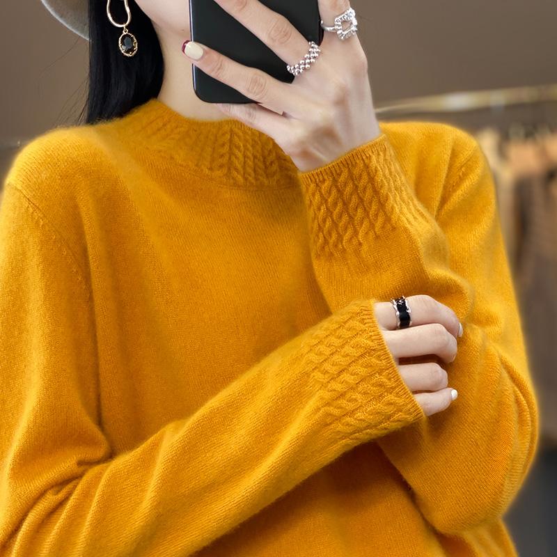 Женский кашемировый свитер Qinghe кашемир 30% кашемир 70% шерсть осенне-зимний пуловер теплый и модный