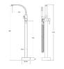 DECCO II black floor-standing bathtub tap Besco