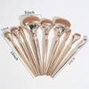 9Pcs Makeup Brushes Set Gold Handle for Foundation Powder Soft Fluffy Makeup Tools Cosmetic Powder Eye Shadow Foundation Blushes
