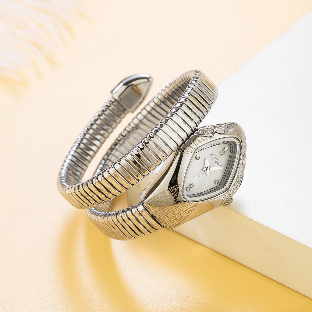MISSFOX Платье Змея Форма Браслет Женские Часы Лучшие Элегантные Водонепроницаемые Кварцевые Ювелирные Часы