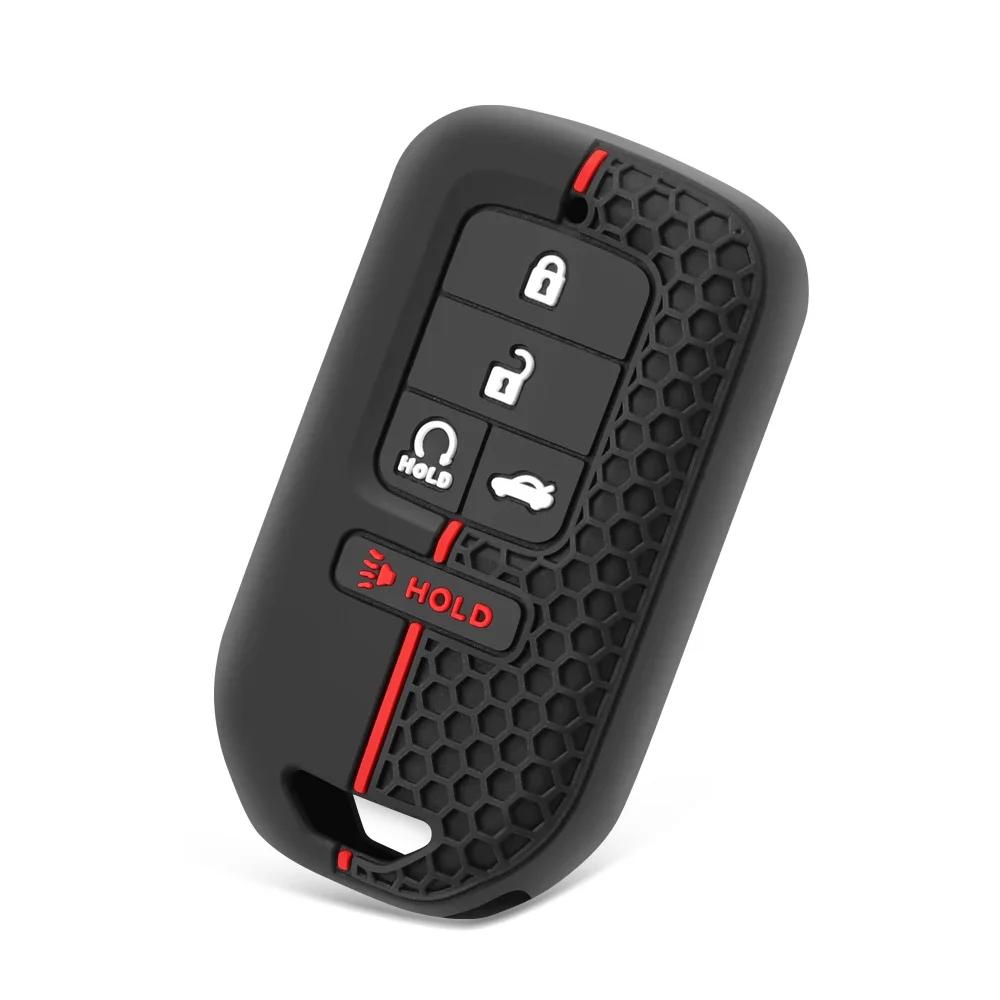 Силиконовый чехол для автомобильного ключа, чехол-брелок для Honda CRV CR-V Fit Civic Accord HR-V HRV City Odyssey XR-V, защитный держатель