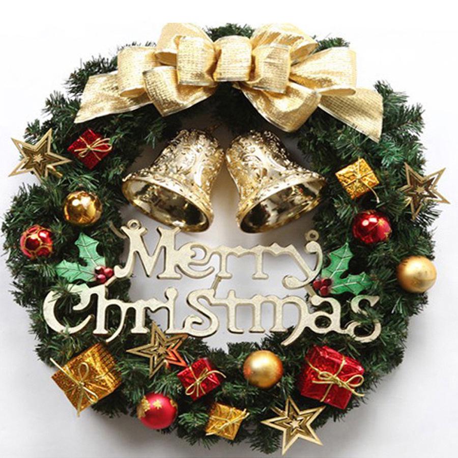 2023 Christmas Wreath: Cross-border Hot Selling 30CM Holiday Decoration for Shopping Mall & Hotel