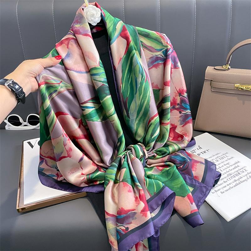 Модный принт, большой платок, шарф для женщин, роскошный дизайн, пашмина, накидка, хиджаб, фуляр, женский пляжный палантин, бандана, повязка на голову, эшарп