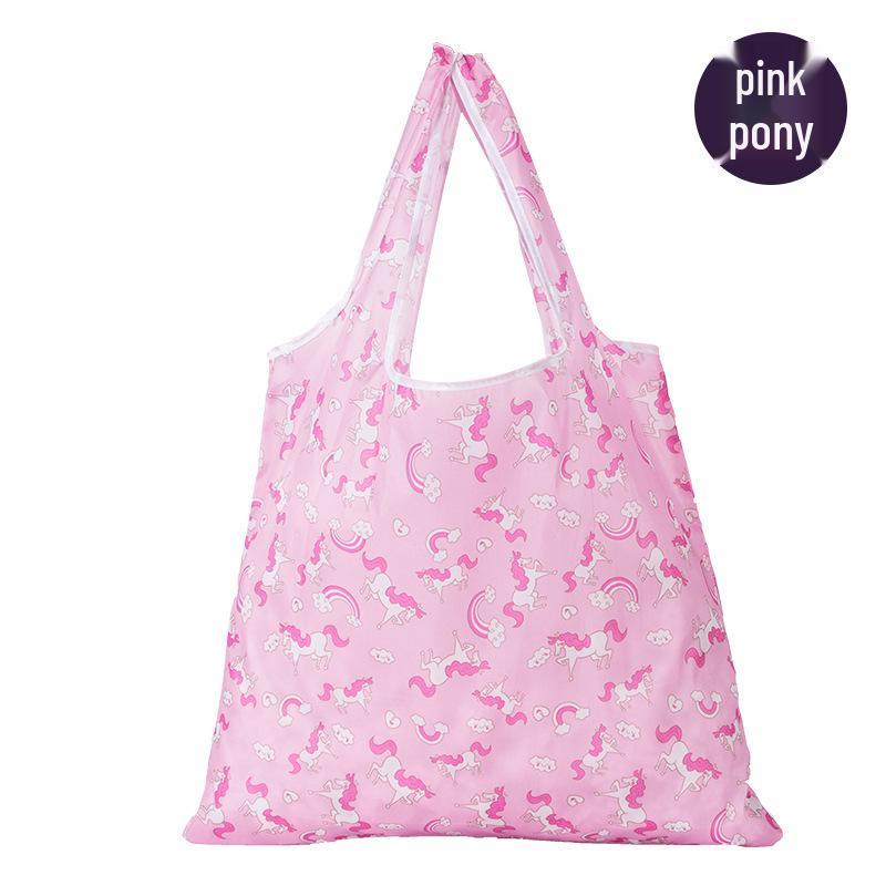 Экологичная складная сумка большой вместимости для покупок и хранения - Креативная портативная сумка с принтом