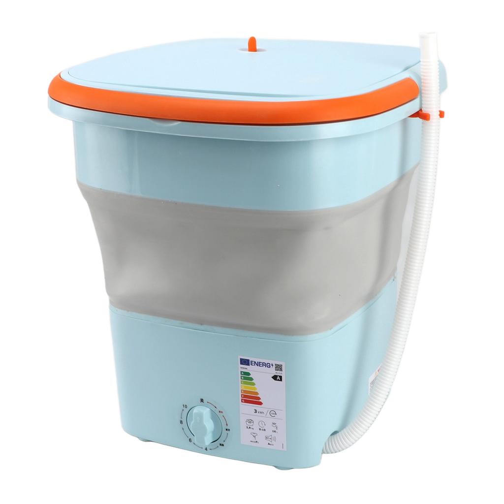 16L Portable Washing Machine with Soft Spin Function Drain Pipe 65W Fully Automatic Portable Washer