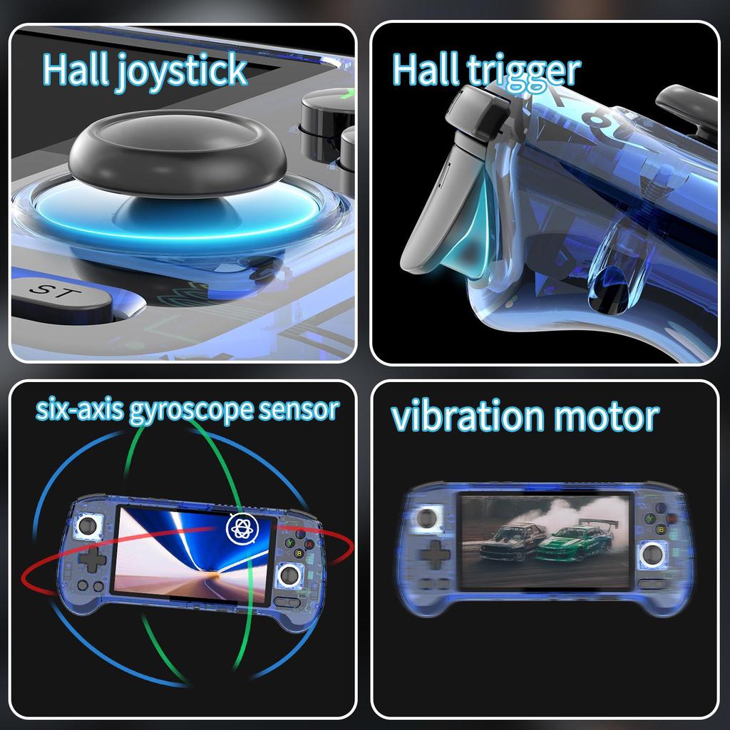 ANBERNIC RG556 Портативная игровая консоль на Android 13 с большим экраном и контроллером-джойстиком Холла - Подключаемая к ТВ, издание 2024 года.