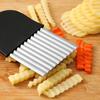 Stainless Steel Slicer Big Wave Shape Potato Chip Cutter Knife Thick French Fries Quick Slicing Knife French Fries Maker Gadget