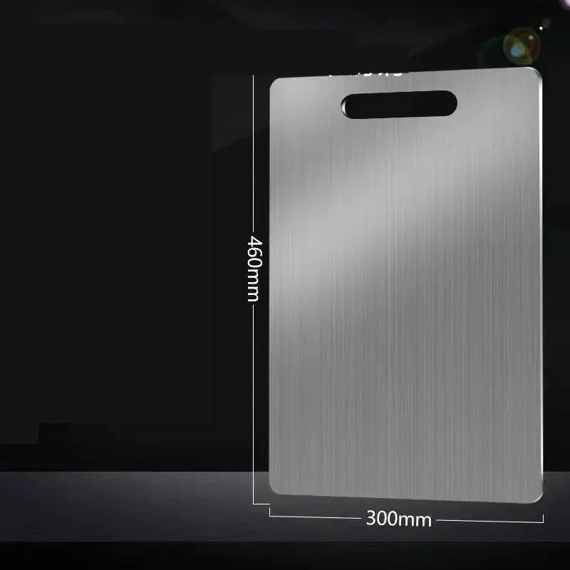 Утолщенная разделочная доска из нержавеющей стали, антибактериальная, устойчивая к плесени, доска для замешивания теста, кухонная разделочная доска для фруктов и овощей