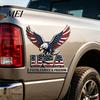 UV-proof Car Decals USA Faith, Family & Freedom Metal Emblem, Eagle Letters Patriotic Edition 3D Red Blue Flag Sticker 250th Anniversary Auto