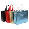 Solid Color Film Coated Laser Gift Bag Reusable Shopping Pouch Birthday Party