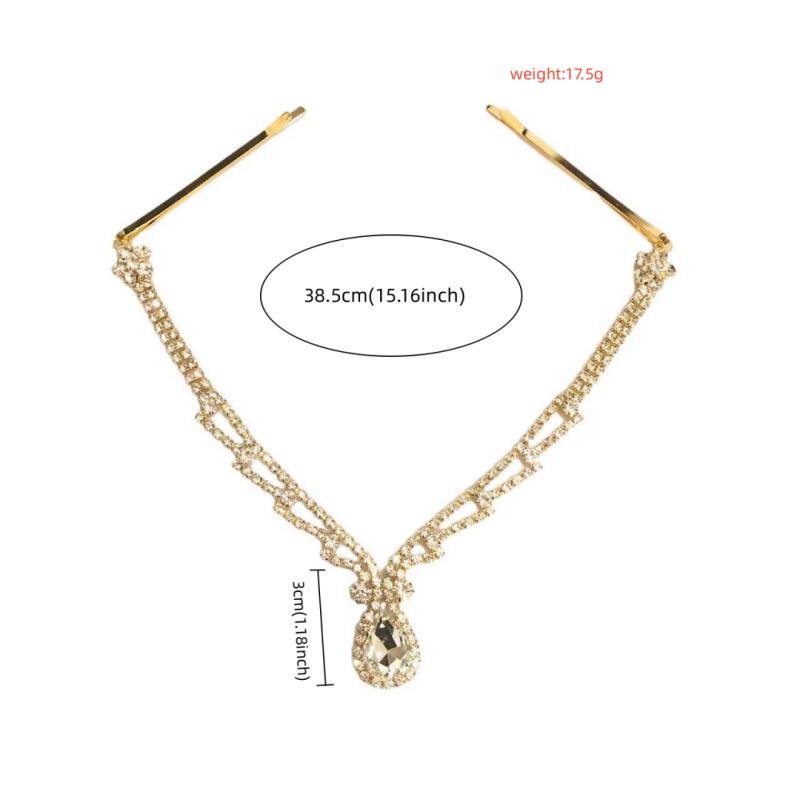 Женская цепочка на лоб со стразами, свадебный кулон