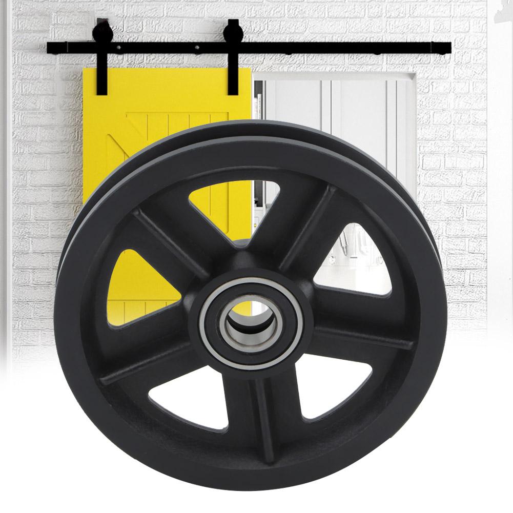 Бытовой шкив для раздвижных дверей, фурнитура для раздвижных дверей сарая, комплект роликовой вешалки