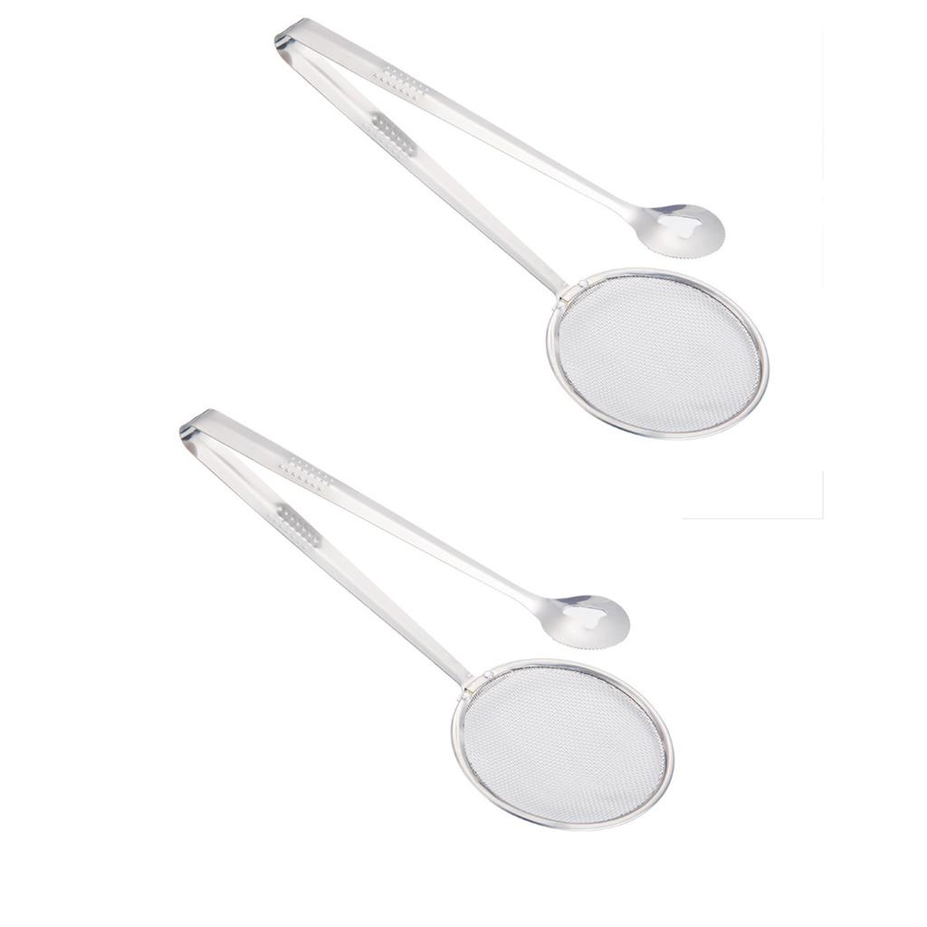Food Strainer Kitchen Colander Stainless Steel Fried,Food Filter Tongs,High Temperature Resistant Filter Clamp