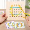Children's Educational Threading Board Toy for Concentration and Logical Thinking, Handmade Shoelace Trainer for Ages 3-6