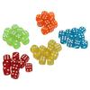 50Pcs 6 Sided Game Dice Set Round Corner Translucent Dice for Board Games Math Games
