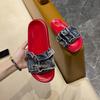 Новые женские тапочки ковбойские пляжные сандалии с открытым носком на плоской подошве прогулочная обувь летние тапочки с ремешком на пятке модные уличные шлепанцы женские