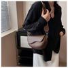 Small Leather Saddle Armpit Bags for Women Chain Shoulder Crossbody Bag Ladies Vintage Underarm Handbags Bolsa