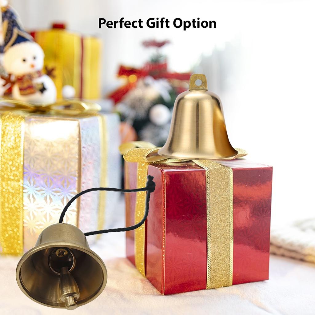 2pcs Hanging Bells with Hanging Rope Wind Chimes Jingle Bell DIY Copper Small Bell Pendant for