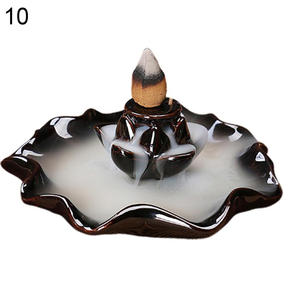 Керамический водопадный обратный поток курильницы держатель курильницы диффузор ароматерапия ладан курильница держатель читальный зал домашний декор