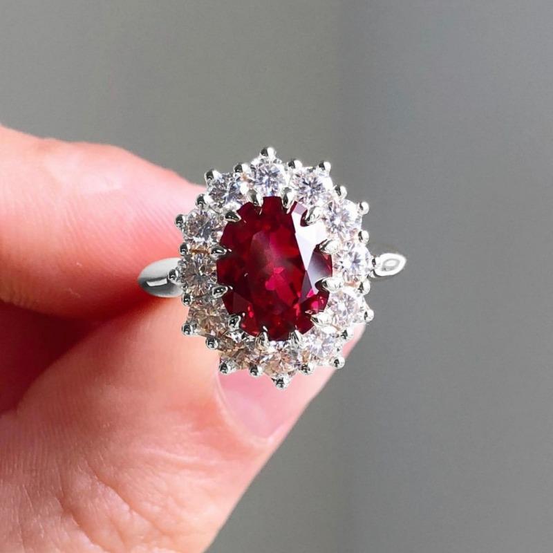 New Jewelry Ruby Ring Simple Women's Diamond Jewelry Wedding Ring