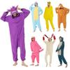 Fleece Halloween Cartoon Animal Onesie Pajamas for Couples