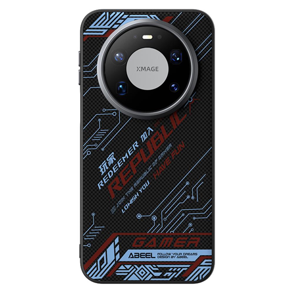 ABEEL For Huawei Mate 80 Pro Max Magnetic Case Micro-Embossing 6D Printed PC TPU Aluminum Alloy Leather Phone Cover