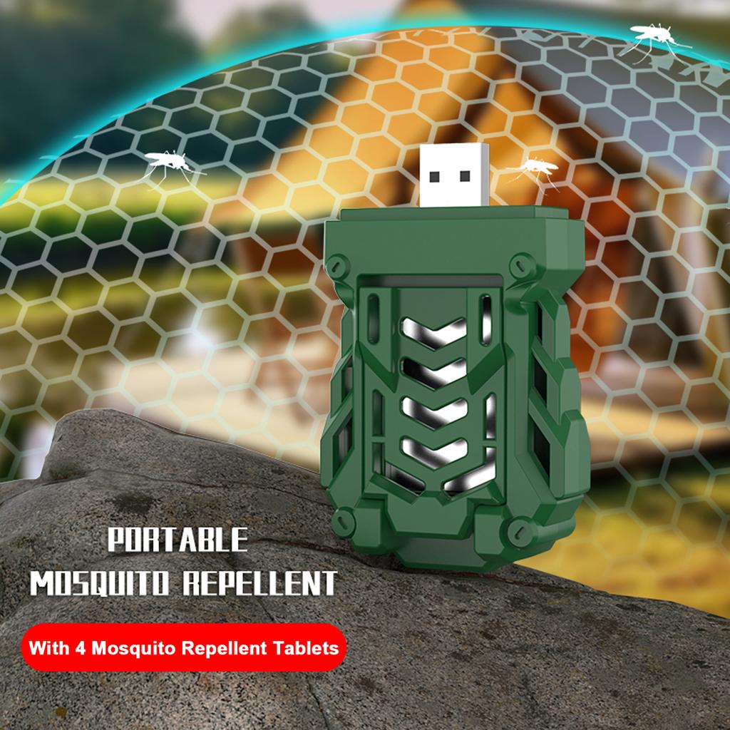 Портативный USB-репеллент от комаров, отпугиватель комаров с подогревом, электронный убийца комаров с 4 шт.