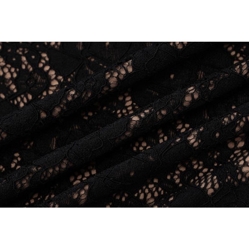 Женское модное сексуальное кружевное платье с глубоким вырезом и облегающей юбкой с бахромой и нерегулярными складками