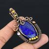 Драгоценный камень лазурит из чистой медной проволоки, обернутый подвеской ручной работы, ювелирное изделие для нее