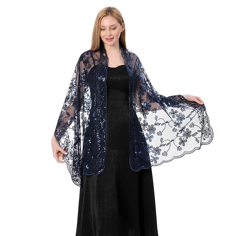 New Sequin Shawl Elegant Shawl Shopping, Travel Scarf