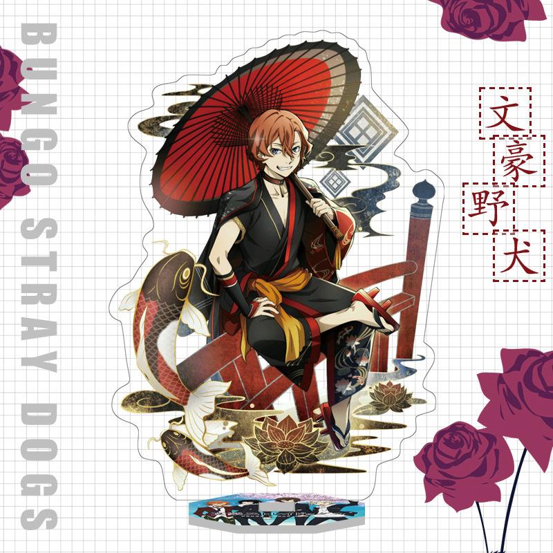 Япония Бунго Бродячие Собаки Аниме Фигурка Акриловая Подставка Модель Игрушки Дазай Осаму Накахара Чуя Рюносуке Акутагава Декор Стола