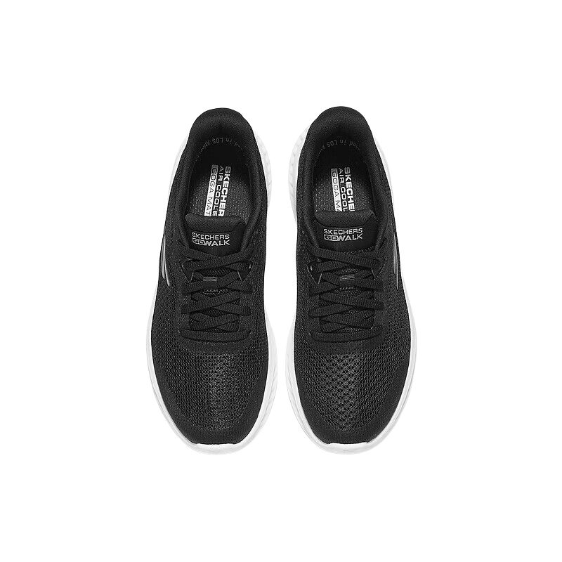 Skechers Go Walk Сетчатые Удобные Низкие Тренировочные Кроссовки Женские Черный Белый 125641-BKW