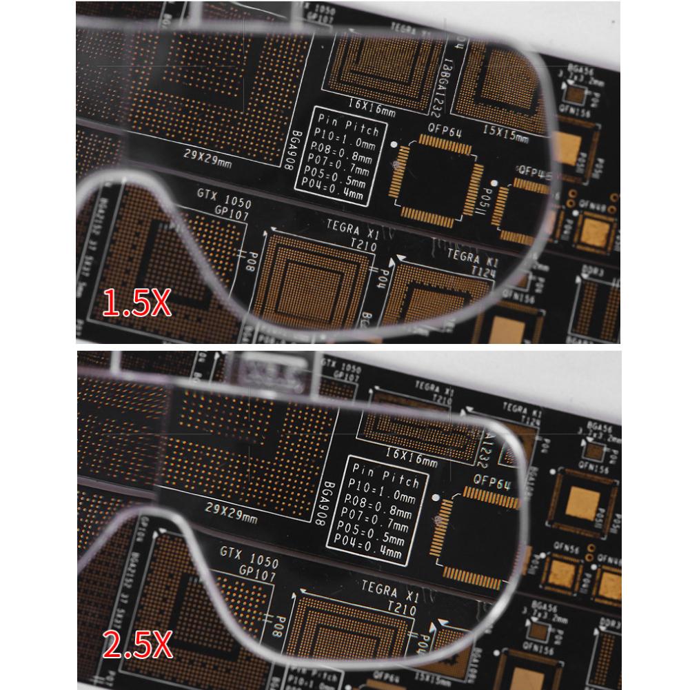 4.5x Налобная лупа Регулируемые светодиодные увеличительные очки для чтения книг и газет