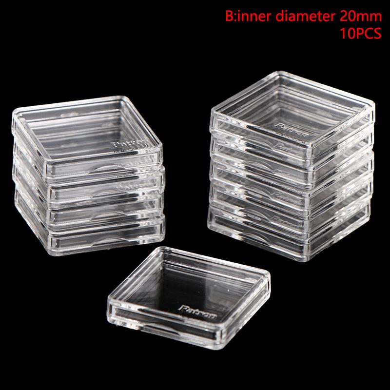 10 шт. квадратные прозрачные защитные контейнеры для жетонов, коробки для настольных игр