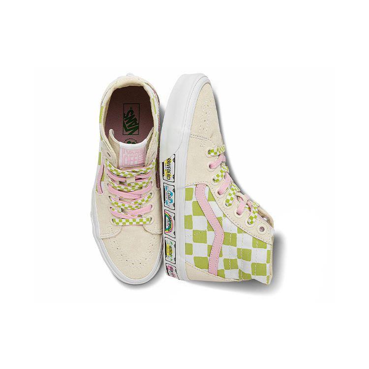 Emma Mulholland on Holiday x Vans Sk8-Hi Tapered Причудливая клетка Унисекс Кроссовки Коричневый Разноцветный Настоящий белый VN0A5KRU6GL