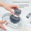 Multifunction Kitchen Press Dishwashing Detergent Brush Pot Scrubber Stove Cleaner Household Cleaning Tool for Cookware