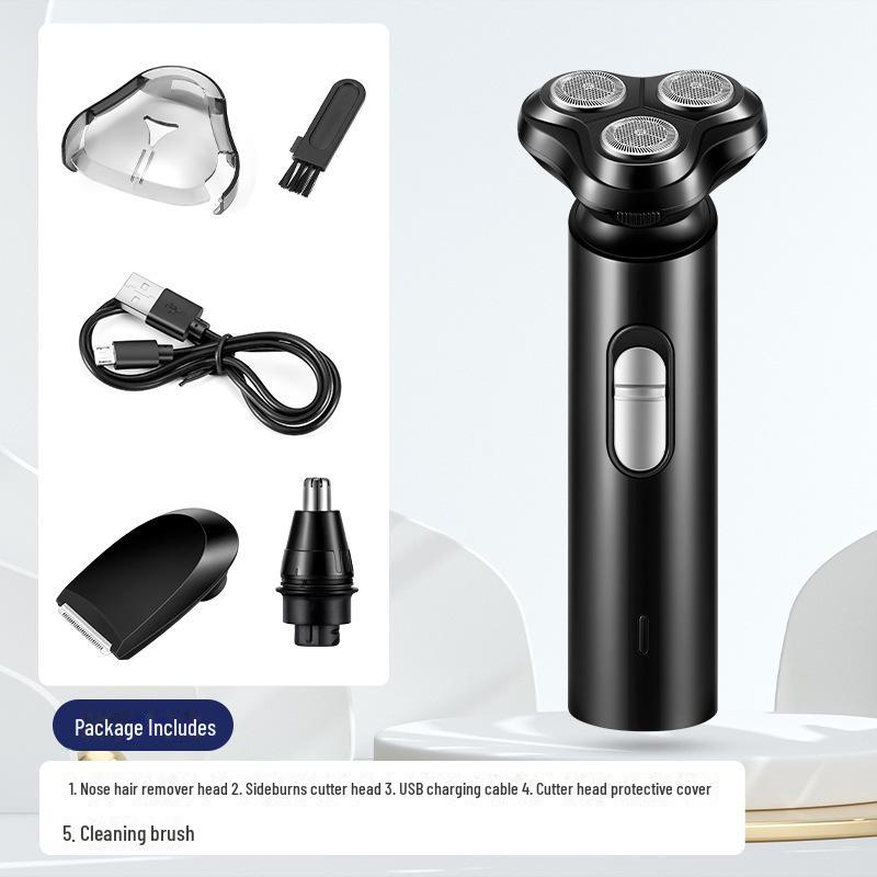 Новая аккумуляторная электрическая бритва для бороды 3 в 1 — многофункциональная, моющаяся, оригинальная