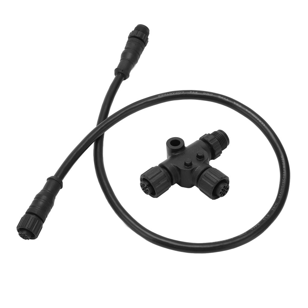 Для кабеля магистрали NMEA 2000 с Т-коннектором, 5-контактный, водозащищенный M12, 0,5 м, для сетей Garmin