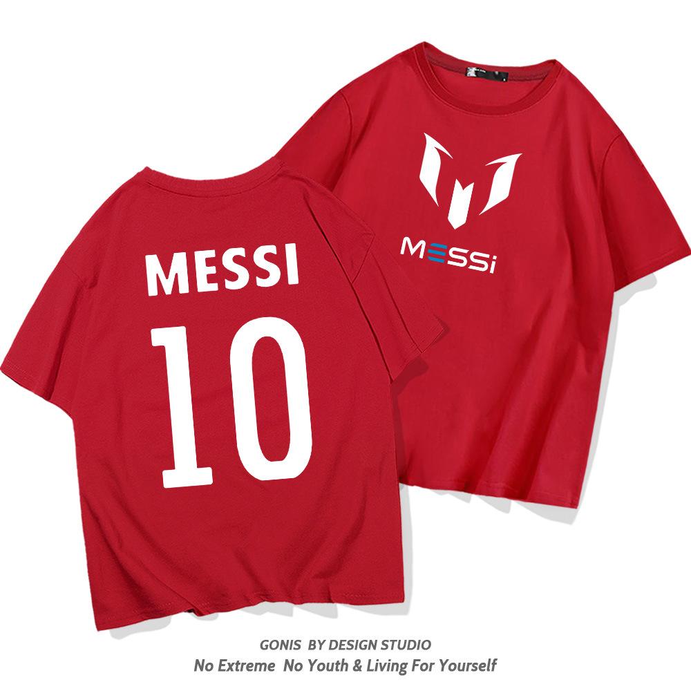 No. 10 short-sleeved T-shirt men's and women's summer tide brand youth football loose cotton half-sleeved parent-child clothing