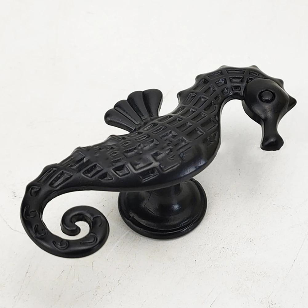Seahorse Furniture Handle Animal Cabinet Handles Zinc Alloy Drawer Knobs Wardrobe Kitchen Cupboard Door Pulls Hardware