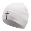 New Fashion High Quality Beanie Hat for Men Casual Cross Embroidery Knitted Hat for Women Outdoors Vintage Hip Hop Cap