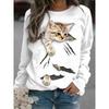 Забавные кошачьи толстовки с принтом животных и уток 3D для женщин, осенняя новая уличная одежда с капюшоном с круглым вырезом, пуловеры 2000 года, топы Harajuku для женщин