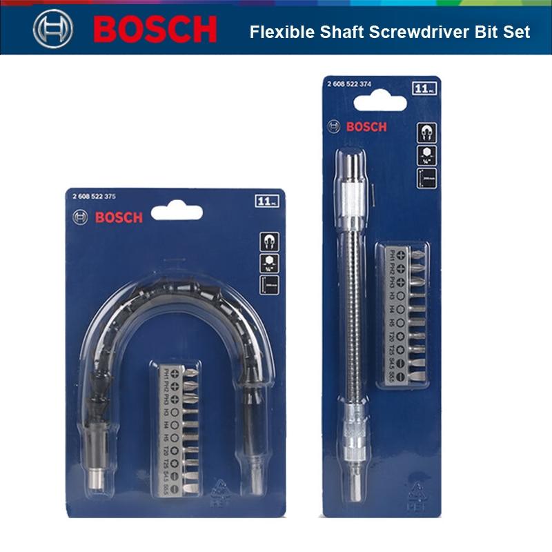 Bosch Professional Screwdriver Bit Flexible Shaft 11Pcs Kit 200mm 300mm Screwdriver Bits Flexible Shaft Kit 360°Omni-direction 11Pcs Kit