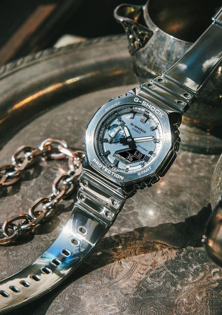 Часы METALLIC SERIES Silver [Casio] G-Shock []FINE GM-2100YM-8AJF Мужские