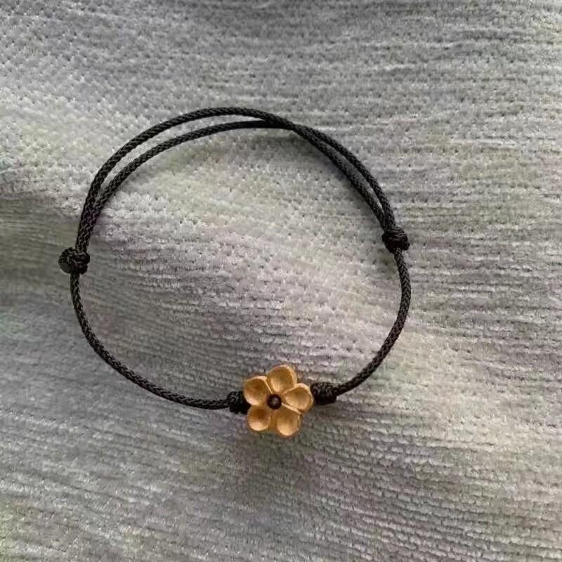 Китайский Современный Отличительный Янтарный Браслет Узел Мира Ручной Работы Для Женщин